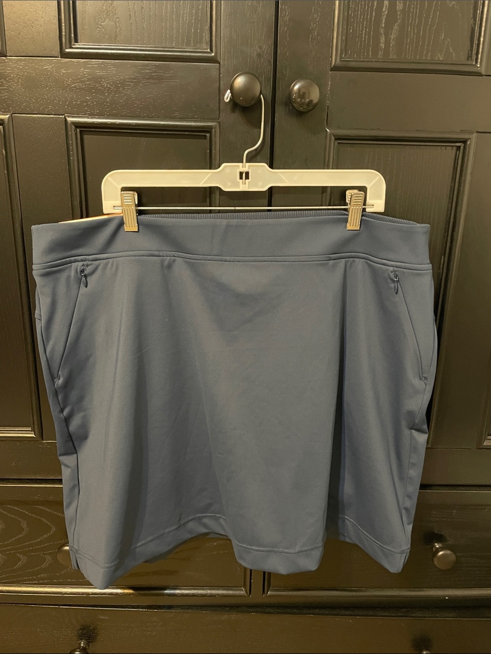 32 Degrees Women's Slate Blue Athletic Skort with Zipper Pockets